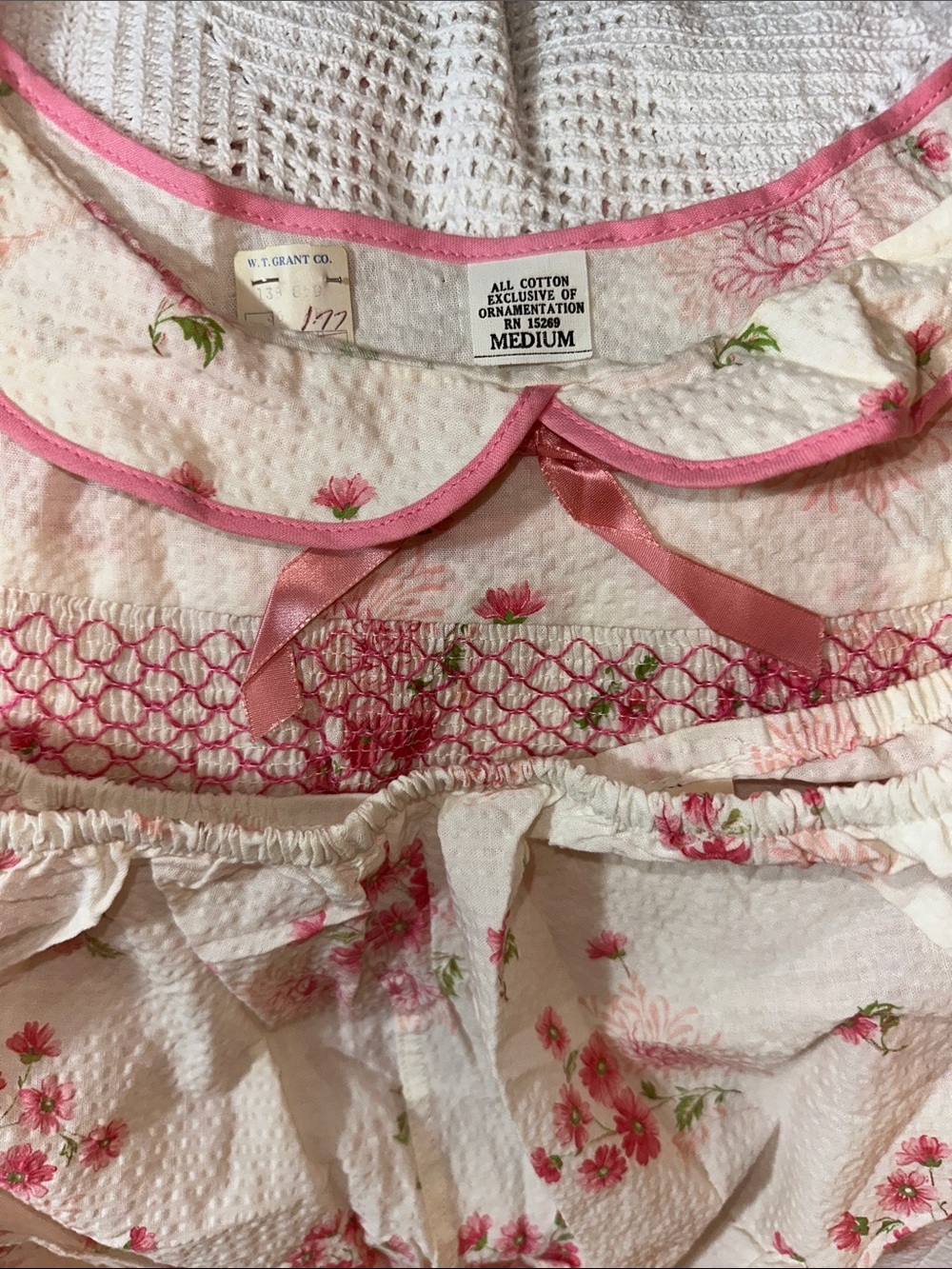 Vintage Floral Two-Piece Cotton Set in Blue 2 sets - Picture 8 of 9